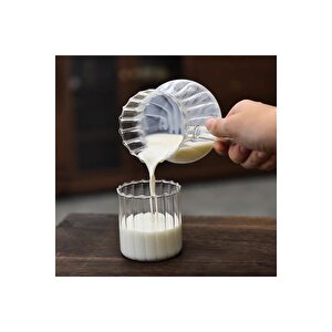 500ml Sefa Isıya Dayanıklı Cam Cezve Şeritli