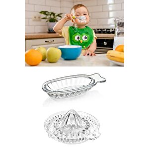 Bebekler Için Cam Elma Rendesi Ve Limon Sıkacağı 2'li Set