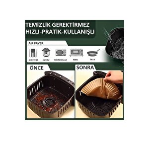 Airfryer Pişirme Kağıdı 50 Adet Hava Fritözü Airfryer Firitözü Airfryer Yağsız Firitöz Pişirme