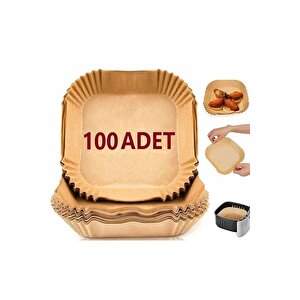 100 Adet Airfryer Kare Pişirme Kağıdı Square Yağlı Kağıt Fırın Ve Fritöz Kağıdı