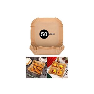Airfryer Pişirme Kağıdı 50 Adet Hava Firitöz Kare Model