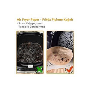 Airfryer Pişirme Kağıdı 50 Adet Hava Firitöz Kare Model