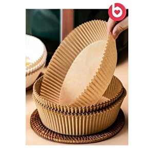 Air Fryer Pişirme Kağıdı 50 Adet Hava Fritözü,yuvarlak Model Pişirme Kağıdı Airfryer Yağsız Firitöz