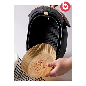 Air Fryer Pişirme Kağıdı 50 Adet Hava Fritözü,yuvarlak Model Pişirme Kağıdı Airfryer Yağsız Firitöz