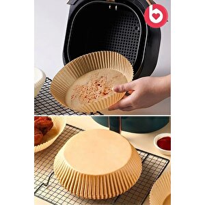Air Fryer Pişirme Kağıdı 50 Adet Hava Fritözü,yuvarlak Model Pişirme Kağıdı Airfryer Yağsız Firitöz