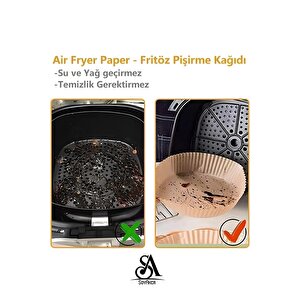 Philips Airfryer Xiaomi Uyumlu Hava Fritözü Hava Firitözü Philips Yağsız Fritöz Pişirme Kağıdı 50'li
