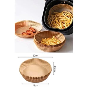100 Adet Yuvarlak Model Airfryer Pişirme Kağıdı Hijyenik Yağlı Kağıt Havalı Fritöz Pişirme Kağıdı