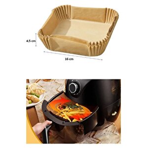 50 Adet Kare Model Airfryer Pişirme Kağıdı Hijyenik Yağlı Kağıt Havalı Fritöz Pişirme Kağıdı