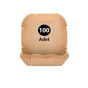 100 Adet Kare Model Airfryer Pişirme Kağıdı Hijyenik Yağlı Kağıt Havalı Fritöz Pişirme Kağıdı