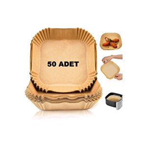 Airfryer Pişirme Kağıdı Kare Tek Kullanımlık 50 Adet