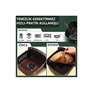 50 Adet Airfryer Pişirme Kağıdı Hava Fritözü Yağsız Tefal Kumtel Kağıt