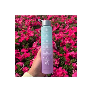 Motivasyonel 3lü Set Su Matarası Su Şişesi Suluk 2lt+900ml+600ml Tritan Spor Salonu Su Şişesi Suluk