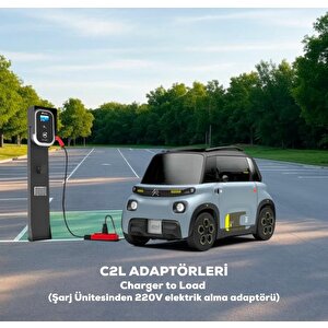 - Citroen Ami Ve Fiat Topolino Uyumlu 3 Metre Uzatmalı, Üçlü Ac Şarj Kablosu - C2l
