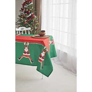 Ays Home Kırmızı Noel Baba Yılbaşı Christmas Yemek Masa Örtüsü