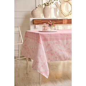 Ays Home Pembe Küçük Çiçek Desenli  Masa Örtüsü