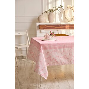 Ays Home Pembe Küçük Çiçek Desenli  Masa Örtüsü