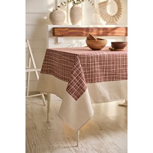 Ays Home Kahverengi Krem  Masa Örtüsü