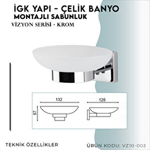 İgk Yapi - Çelik Banyo Vizyon Montajlı Sabunluk (vz10-003)