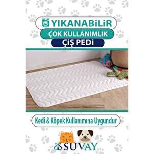 Kedi Köpek Çiş Pedi 60x90 | Sıvı Geçirmez Yıkanabilir Emici | Hasta Alezi | 4 Ebat 60x90 cm