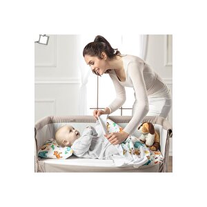 60x120 Sıvı Geçirmez Bebek Alezi | %100 Pamuklu Çocuk Yatak Koruyucu Alez | Park Beşik| Kreş Anaokulu Alezi