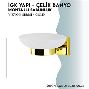 İgk Yapi - Çelik Banyo Vizyon Gold Montajlı Sabunluk (vz10-003.1)