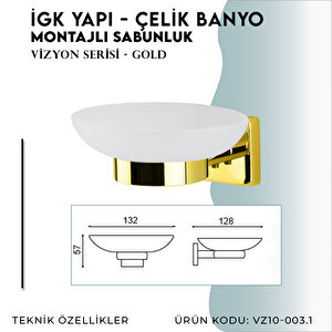 İgk Yapi - Çelik Banyo Vizyon Gold Montajlı Sabunluk (vz10-003.1)