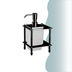 İgk Yapi - Çelik Banyo Vizyon Mat Siyah Set Üstü Sıvı Sabunluk (vz10-020.4)