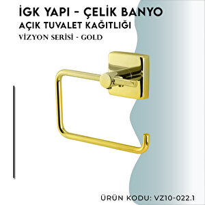 İgk Yapi - Çelik Banyo Vizyon Gold Açık Tuvalet Kâğıtlığı (vz10-022.1)