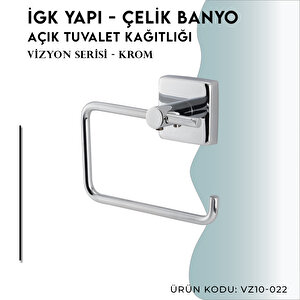 İgk Yapi - Çelik Banyo Vizyon Açık Tuvalet Kâğıtlığı (vz10-022)