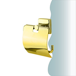 İgk Yapi - Çelik Banyo Vizyon Gold Geniş Kapaklı Tuvalet Kâğıtlığı (vz10-007.1)