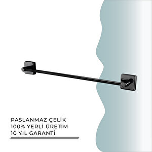 İgk Yapi - Çelik Banyo Vizyon Mat Siyah Uzun Havluluk 60cm (vz10-035.4)