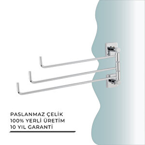 İgk Yapi - Çelik Banyo Vizyon Üçlü Döner Havluluk (vz10-013)