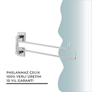 İgk Yapi - Çelik Banyo Vizyon İkili Döner Havluluk (vz10-016)