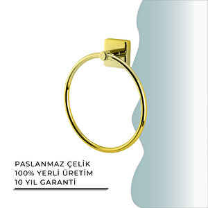İgk Yapi - Çelik Banyo Vizyon Gold Yuvarlak Havluluk (vz10-019.1)