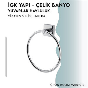 İgk Yapi - Çelik Banyo Vizyon Yuvarlak Havluluk (vz10-019)