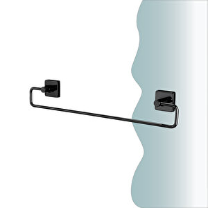 İgk Yapi - Çelik Banyo Vizyon Mat Siyah Uzun Havluluk 45cm (vz10-006.4)