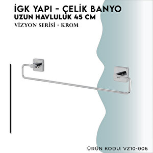 İgk Yapi - Çelik Banyo Vizyon Uzun Havluluk 45cm (vz10-006)