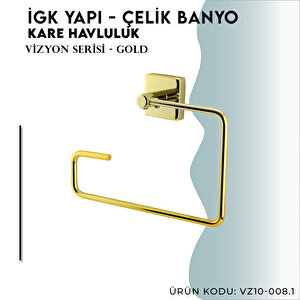 İgk Yapi - Çelik Banyo Vizyon Gold Kare Havluluk (vz10-008.1)