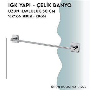İgk Yapi - Çelik Banyo Vizyon Uzun Havluluk 50cm (vz10-025)