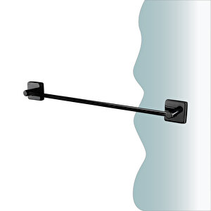 İgk Yapi - Çelik Banyo Vizyon Mat Siyah Uzun Havluluk 50cm (vz10-025.4)