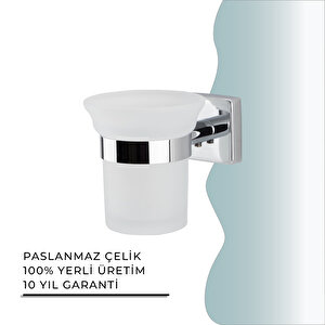 İgk Yapi - Çelik Banyo Vizyon Montajlı Diş Fırçalık (vz10-004)