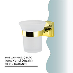 İgk Yapi - Çelik Banyo Vizyon Gold Montajlı Diş Fırçalık (vz10-004.1)