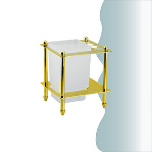 İgk Yapi - Çelik Banyo Vizyon Gold Set Üstü Diş Fırçalık (vz10-021.1)