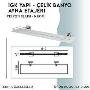 İgk Yapi - Çelik Banyo Vizyon Etajer (vz10-005)