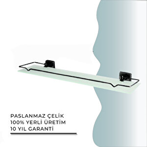 İgk Yapi - Çelik Banyo Vizyon Mat Siyah Etajer (vz10-005.4)