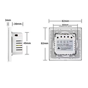 Npo Fgtcm009 Dokunmatik Wifi Tuya Destekli Akıllı Elektrik Anahtarı-beyaz