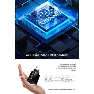Usams Us-cc133 T40 20w Qc3.0+pd Type-c+usb Dijital Göstergeli Hızlı Şarj Başlığı