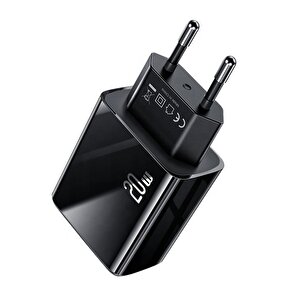 Usams Us-cc133 T40 20w Qc3.0+pd Type-c+usb Dijital Göstergeli Hızlı Şarj Başlığı