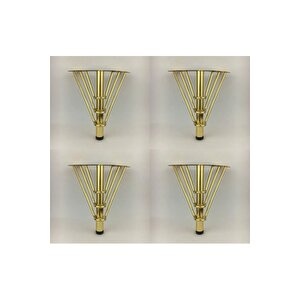 18 Cm Venüs Model Gold Metal Mobilya,dolap,koltuk,tv Ünitesi Ayakları (4 Adet)