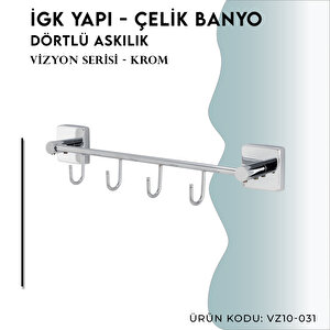 İgk Yapi - Çelik Banyo Vizyon Dörtlü Askılık (vz10-031)